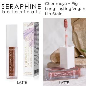 Seraphine Botanicals Cherimoya + Fig Long Lasting Vegan Lip Stain in Latte NIB